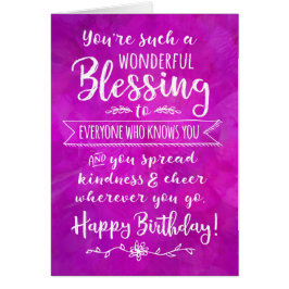 Geburtstag, du bist so ein wunderbarer Segen