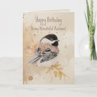 Geburtstag Ehemann Bester Freund Chickadee Vogel