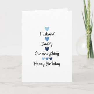 Geburtstag Ehemann Daddy Unser Alles Familie Karte