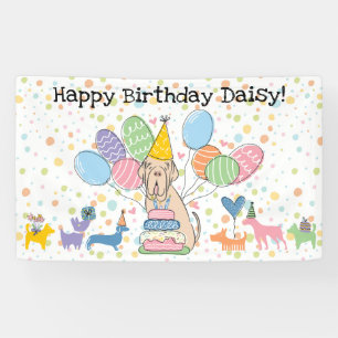 Geburtstag eines braunen Neapolitaner Mastiffs Banner