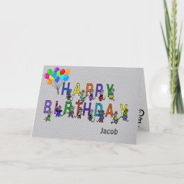 Geburtstag eines grauen Mäuse-Kindes Karte