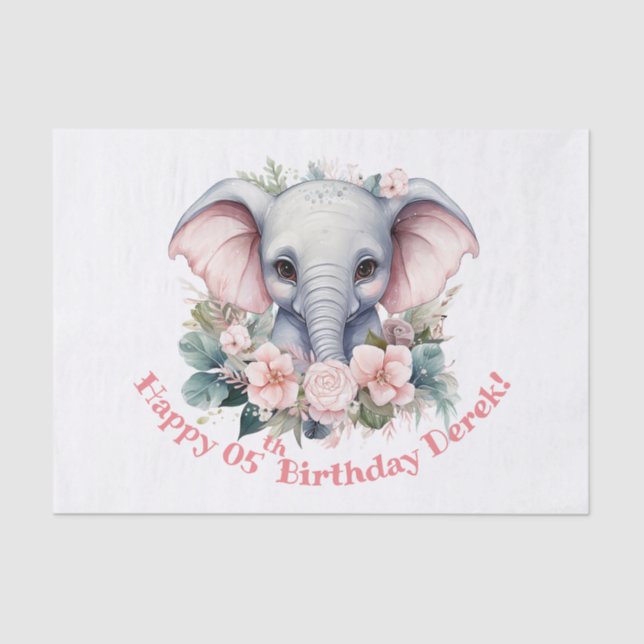 Geburtstag eines Kindes Seidenpapier (Vorderseite)