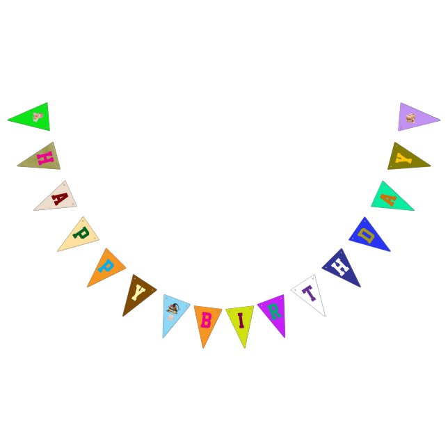 Geburtstag eines Kindes Wimpelkette (Alle)