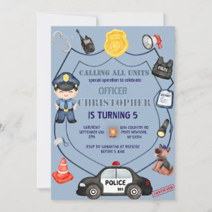 Geburtstag eines liebenswerten Polizisten Einladung