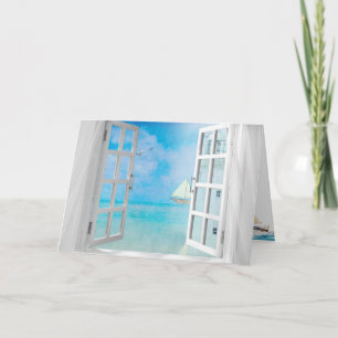 Geburtstag eines nautischen Fensters Karte