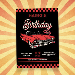 Geburtstag eines Oldtimer Einladung
