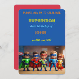 Geburtstag eines Supermanns Einladung
