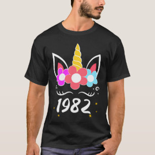 Geburtstag Einhorn Vintag 1982 T-Shirt
