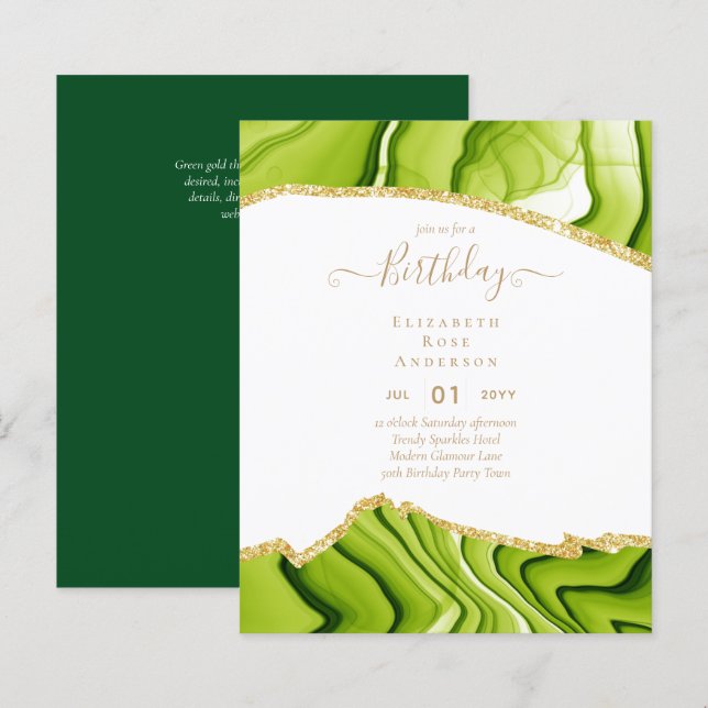 GEBURTSTAG EINLADUNG 16 18 21. 40 50. (Vorne/Hinten)