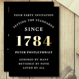 Geburtstag Einladung Schwarzes Gold jedes Jahr für