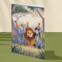 Geburtstag Elefant Löwe Zebra
