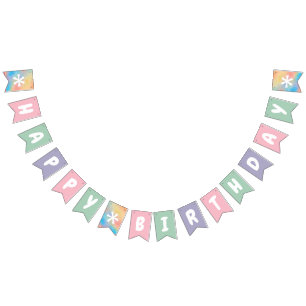 Geburtstag Elefant Pastel Haufen Balloons Zeichnen Wimpelkette