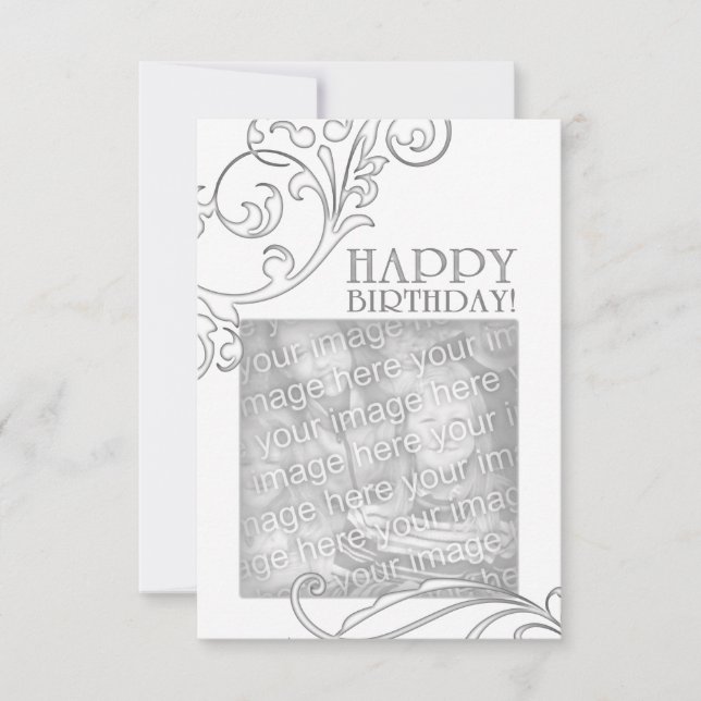 Geburtstag (elegant geblüht) (Vorderseite)