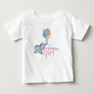 Geburtstag Elephant Pastel Bündel von Balloons Zei Baby T-shirt