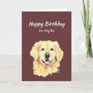 Geburtstag Ex-Ehemann, Partner, Golden Retriever H Karte