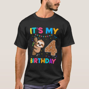 Geburtstag Faultier 4 Jahre alt 4. Geburtstag Faul T-Shirt