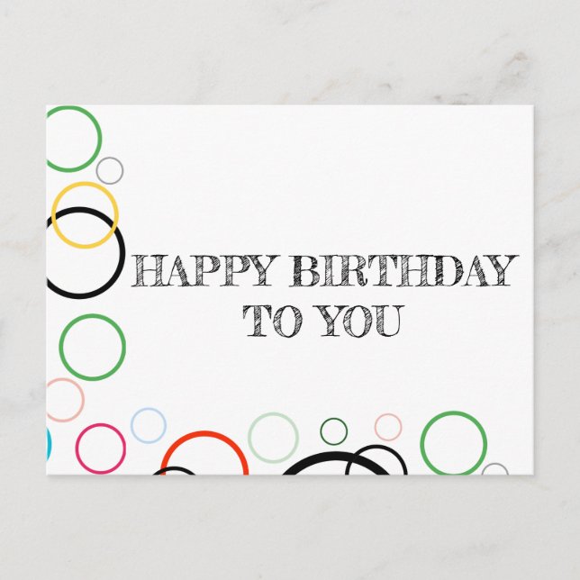 Geburtstag Feiertagspostkarte (Vorderseite)