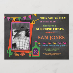 Geburtstag Fiesta Mexiko mexikanisches Foto Party Einladung