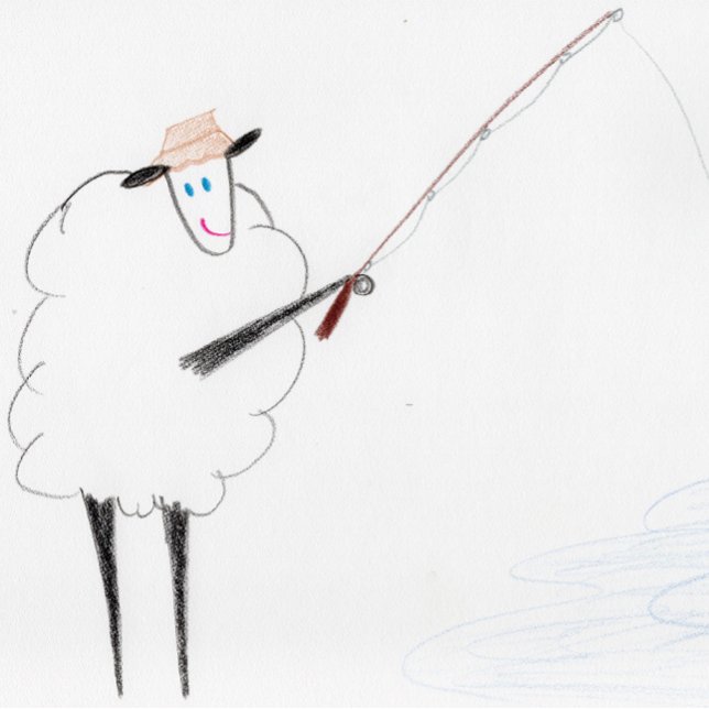 Geburtstag - Fishing Ewe a Happy Birthday Card Karte (Von Creator hochgeladen)