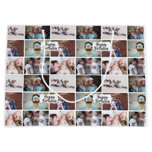 Geburtstag Foto Collage DIY Bild 6 pic custom Große Geschenktüte