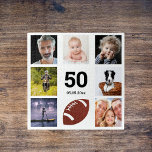 Geburtstag Foto Collage Mann Typ weiß Puzzle<br><div class="desc">Ein Geschenk für den 50. Geburtstag eines Mannes (oder eines beliebigen Alters),  der sein Leben mit einer Collage von 8 deiner Fotos feiert. Vorlagen für 50 Jahre und ein Datum. Geburtsdatum oder das Datum des Jahrestages. Schwarze Buchstaben. Weißer Hintergrund.</div>