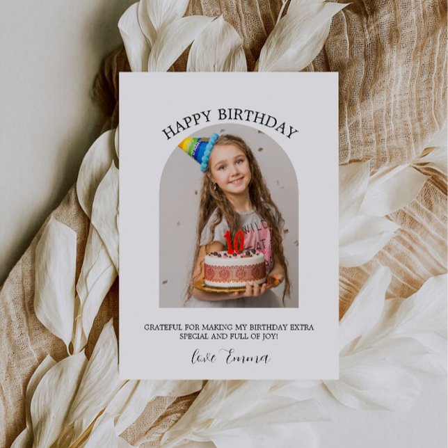 Geburtstag Foto Danke Karte (Birthday Photo Thank You Card)