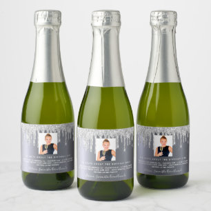 Geburtstag Foto Glitzer Silber Spaß Fakten Bio Gla