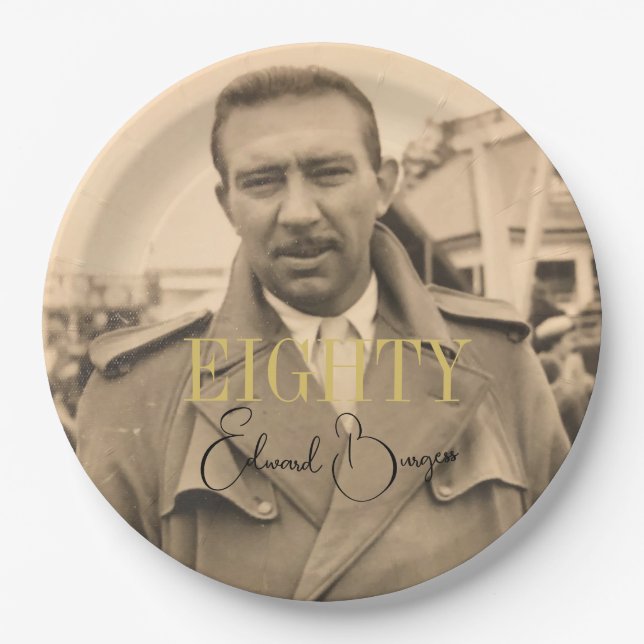 Geburtstag Foto Male Modern Geburtstag Pappteller (Vorderseite)