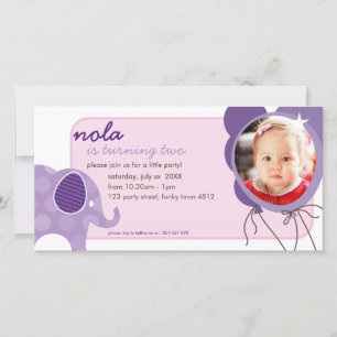 GEBURTSTAG FOTOKARTE: Elefant + Ballone 5