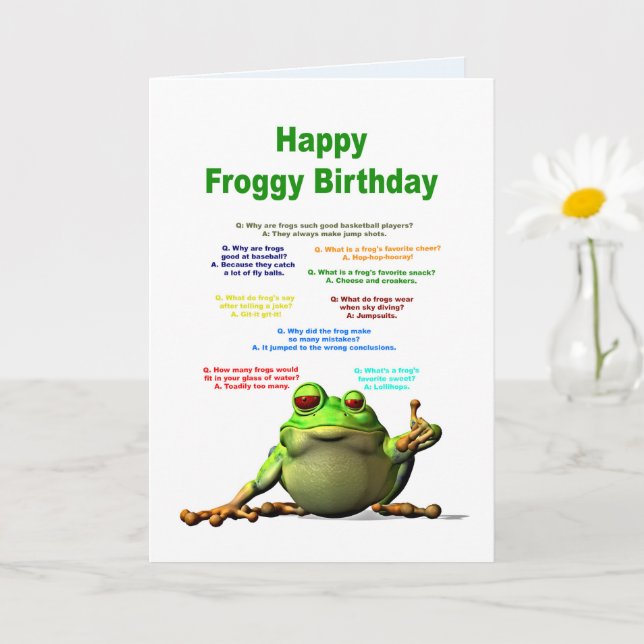 Geburtstag, Frosch Jokes Karte (Kleine Pflanze)