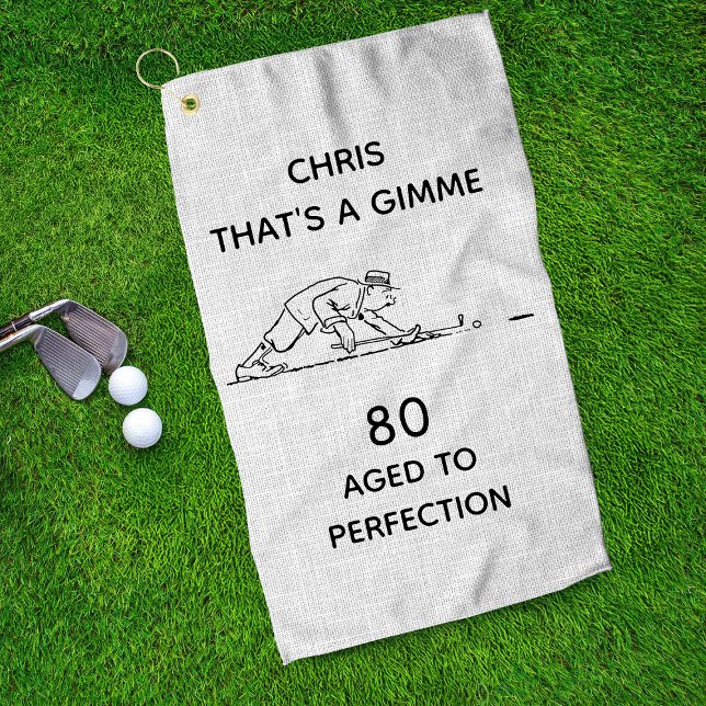 Geburtstag Funny Golfer Personalisierter Name Golfhandtuch (Von Creator hochgeladen)