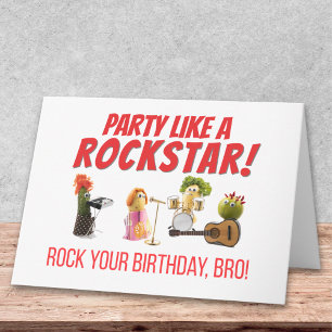 Geburtstag für Bruder Spaß Gemüse Liebe Musik Leer Karte