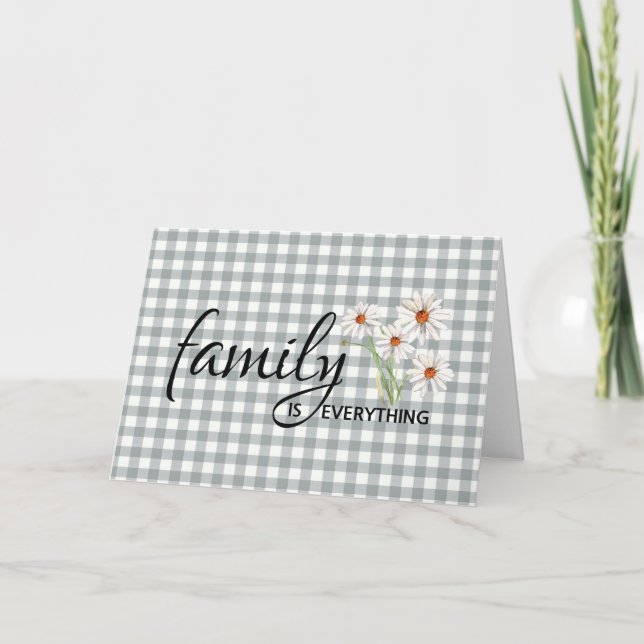 Geburtstag für Cousin auf Gingham Karte (Vorderseite)