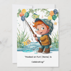 Geburtstag für das kleine Angler-Party Einladung