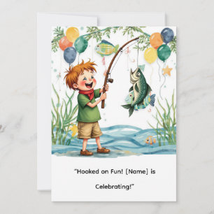 Geburtstag für das kleine Angler-Party Einladung