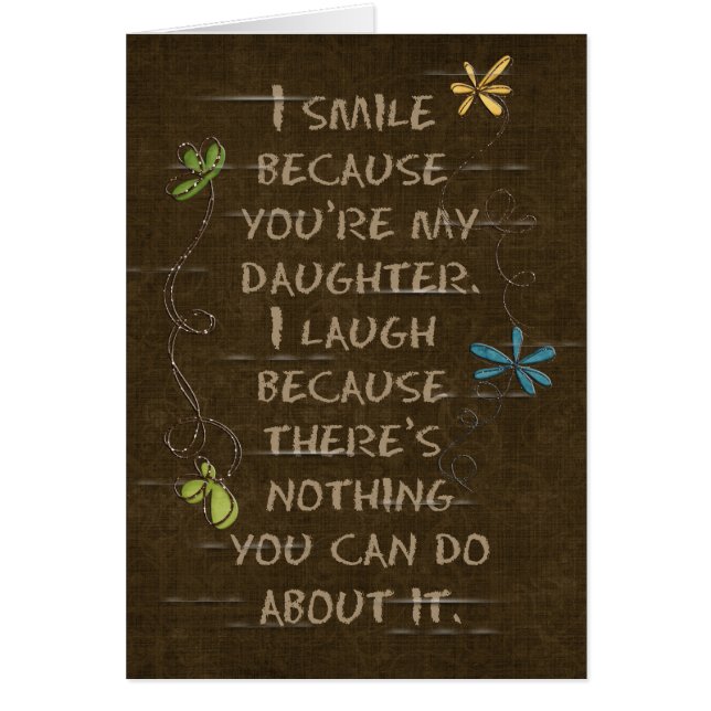 Geburtstag für Daughter-Blumen-Glitzer auf braun (Vorne)