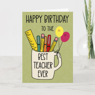Geburtstag für den besten Lehrer überhaupt Karte