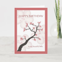Geburtstag für Ehefrau, chinesischer Blüten-Baum