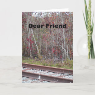 Geburtstag für einen Freund, fallen Bäume, Bahngle Karte
