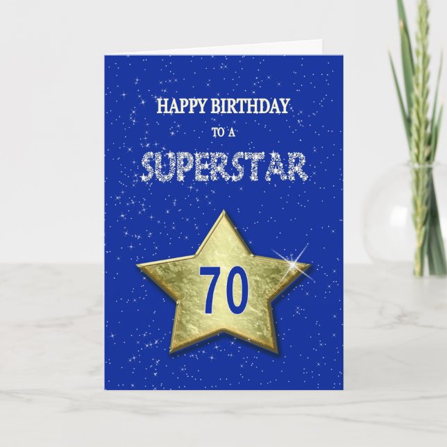 Geburtstag für einen Superstar Karte (Vorderseite)
