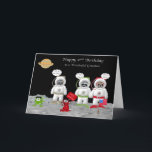 Geburtstag für Grandson Grußkarten Karte<br><div class="desc">Wünschen Sie Ihrem Enkel einen guten 2. Geburtstag mit einer Karte mit drei bezaubernden Marinebussastronauten,  die gerade auf dem Mond gelandet sind. Einige Elemente von La galerie de Jackie/Scrappin Doodles/J. Rett Graphics</div>