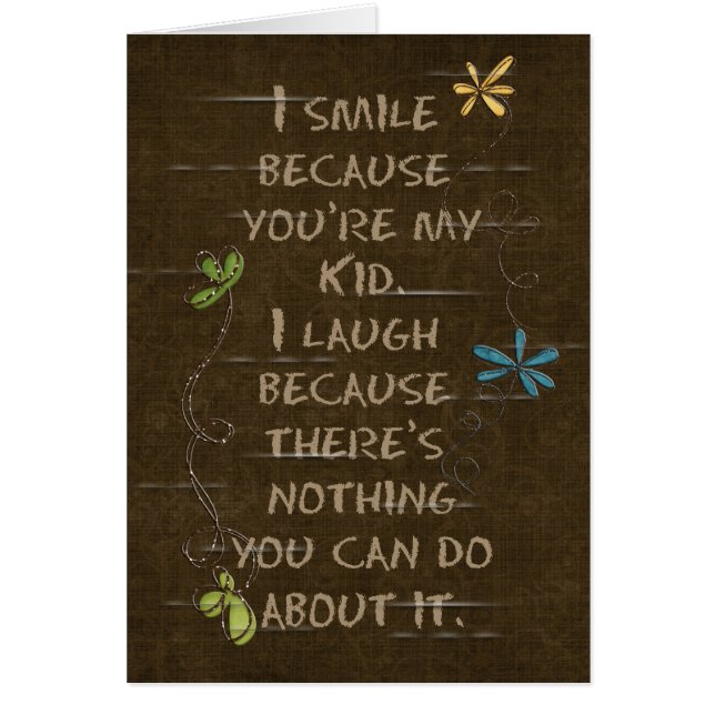 Geburtstag für kid-floral Glitzer auf braun (Vorne)