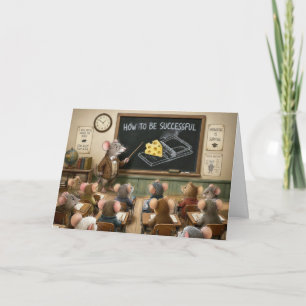 Geburtstag für Lehrer Mäuse in einem Klassenzimmer Karte