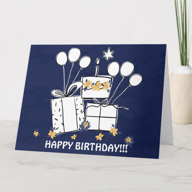 GEBURTSTAG FÜR MEINE KARTE (Vorderseite)