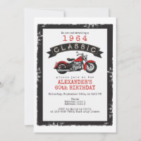 Geburtstag für Motorradfahrer im Vintage-Stil für