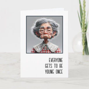 Geburtstag für mürrische alte Dame Karte