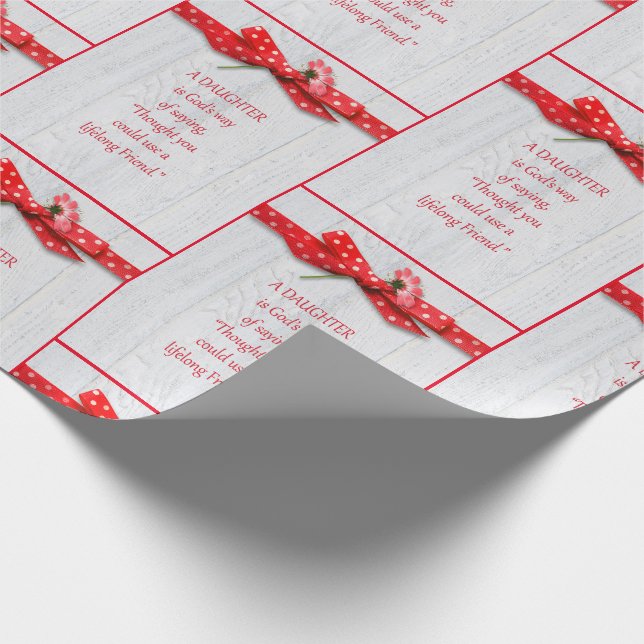 Geburtstag für Tochter Geschenkpapier (Ecke)