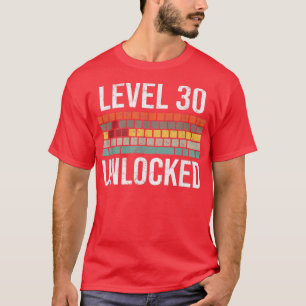 Geburtstag Gamer Geburtstag für Männer Level 30 Un T-Shirt