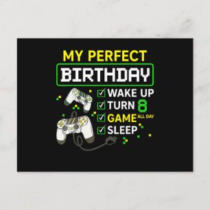 Geburtstag Gaming Boy Geburtstagsgeschenk für Game Postkarte