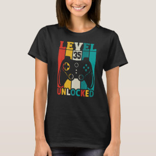 Geburtstag Gaming Geburtstag Stufe 35 Entsperrt T-Shirt